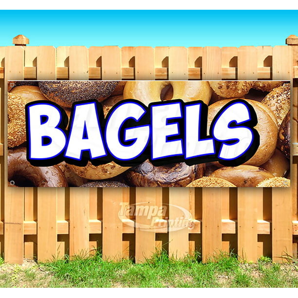 Bagels 13 oz Banner Non-Fabric Heavy-Duty Vinyl Single-Sided with Metal Grommets 